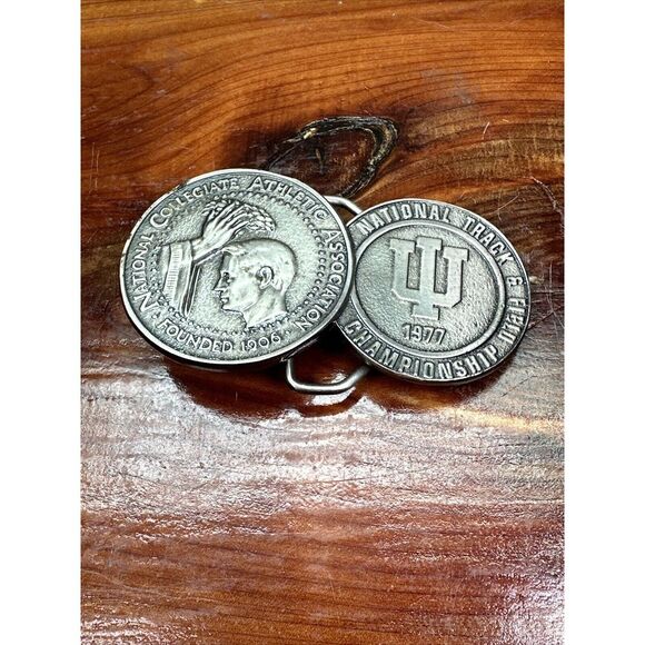 Vtg U Of I Belt Buckle National Track Field Champion 1977‎ NCAA Founded in 1908 - Picture 1 of 4